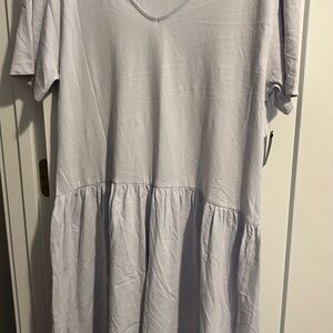 Melrose and Market Gray Smocked Midi Sundress